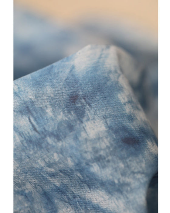 夏空グラデーションの絞り染め風カシュクールワンピース