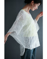 A cool dolman blouse top with embroidery and lace