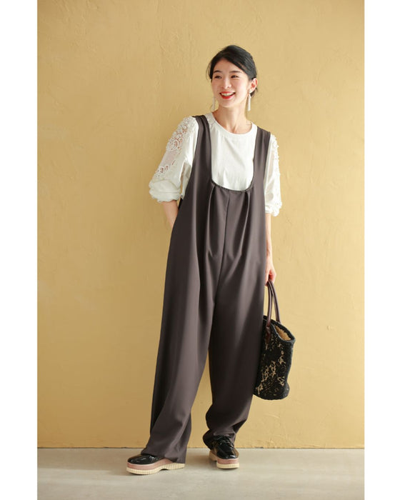 パールの粒を添えたレース窓スリーブのカットソートップス