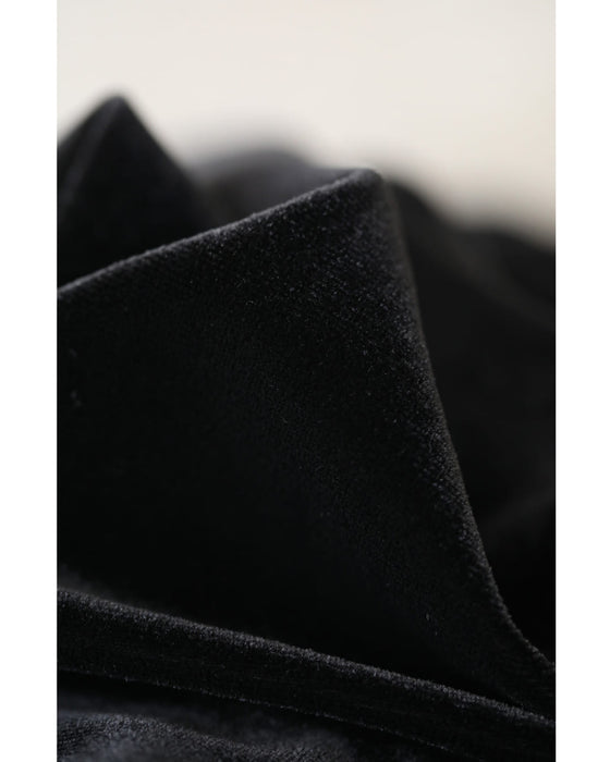 Xラインギャザーの艶ベロア調ミディアムワンピース