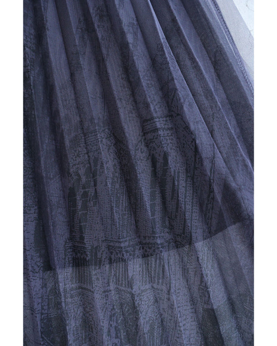 街並み浮かぶシアープリーツミディアムスカート