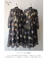 【予約商品】ハリ感ベールの花集めミディアムワンピース（インナー・ベルト付き）