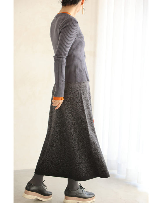 Misty gradient knit skirt