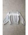 Fleece-lined pullover top with flowing white floral lace