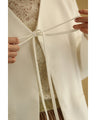 Front ribbon collarless jacket