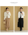 Front ribbon collarless jacket