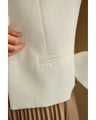 Front ribbon collarless jacket