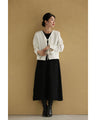 Front ribbon collarless jacket