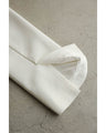 Front ribbon collarless jacket