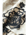 【予約商品】滲み描く花のティアードロングワンピース（紐ベルト付き）