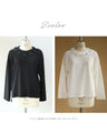 A pullover top with three-dimensional rose lace that brightens up the décolletage