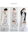 春に歌う鳥のロングワンピース（キャミソール付き）