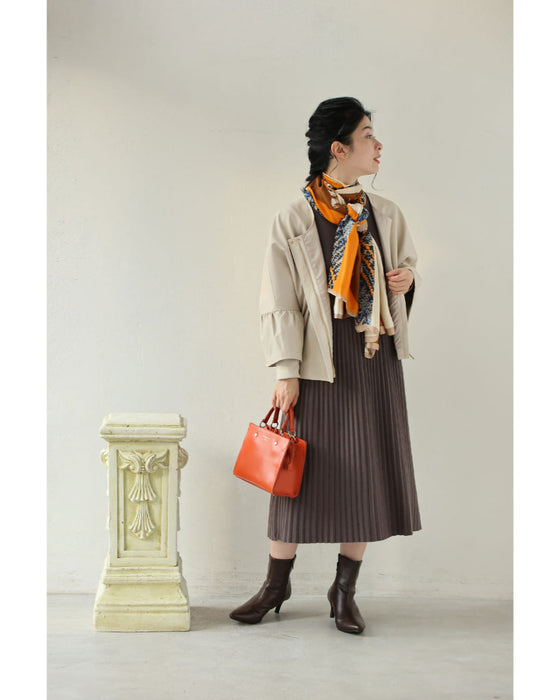 馬駆けるエレガントな艶めき大判ストール