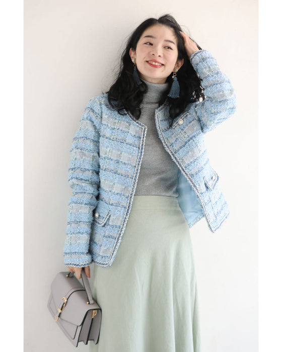 気分も晴れやかな空色ツイードジャケット – ONE PEACE ONLINE