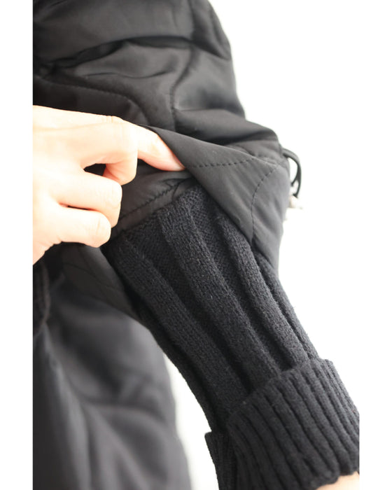 重ね着風なニットとキルトのドッキングチュニック