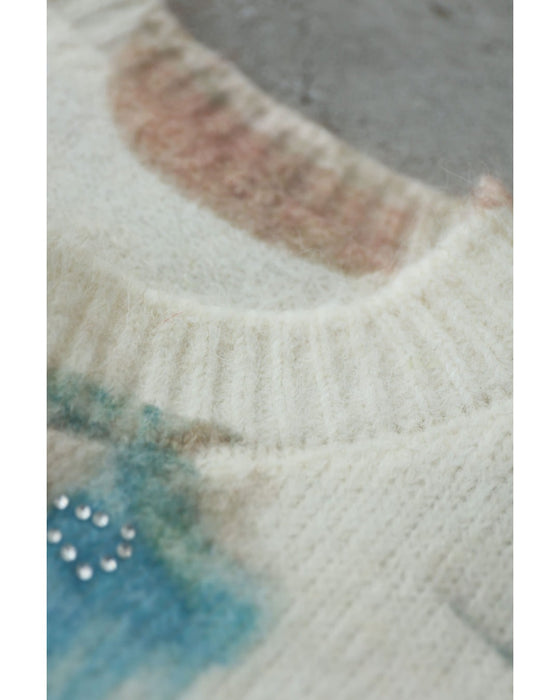 おめかしウサギのふわもちニットプルオーバートップス