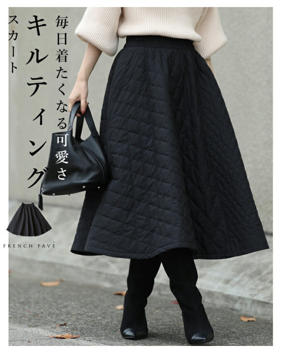 毎日着たくなる可愛さ。キルティングスカート