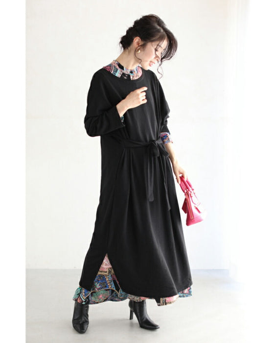 ゆったり楽ちん。リラクシーなロングワンピース