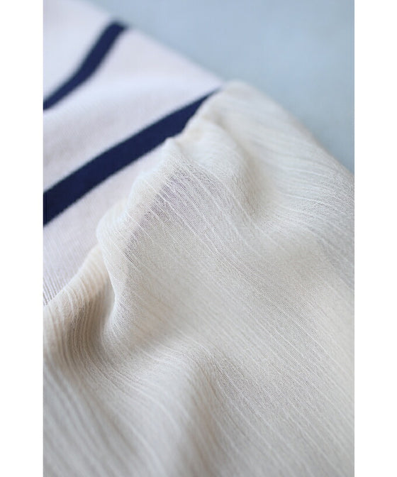 【アウトレット返品交換不可】内向きストライプで細見せ トップス