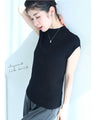 A ribbed knit top that makes you look slimmer even though it's knit (black)