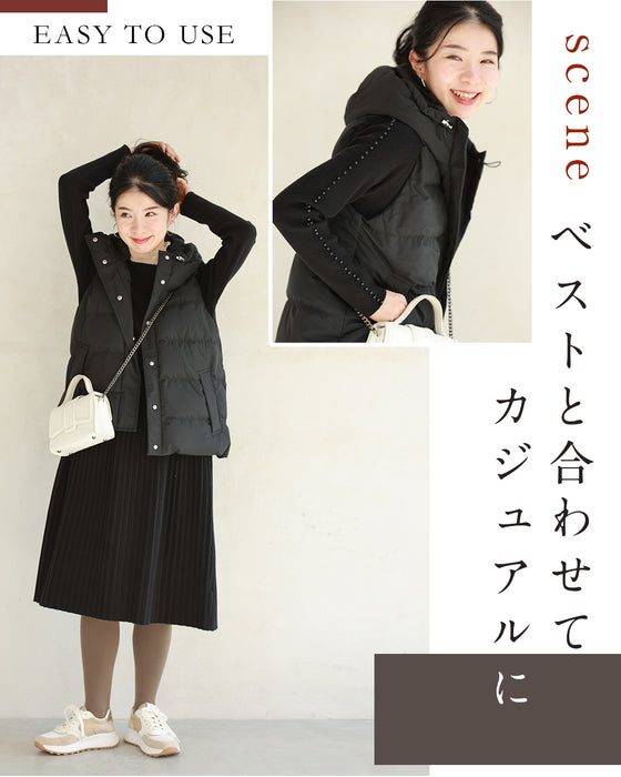 (ML/2L3L対応)体のラインを拾わない パールラインワンピ