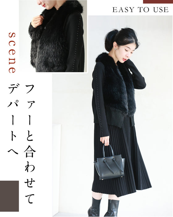 (ML/2L3L対応)体のラインを拾わない パールラインワンピ