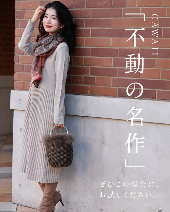 (ML/2L3L対応)体のラインを拾わない パールラインワンピ