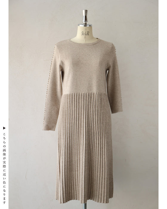 (ML/2L3L対応)体のラインを拾わない パールラインワンピ