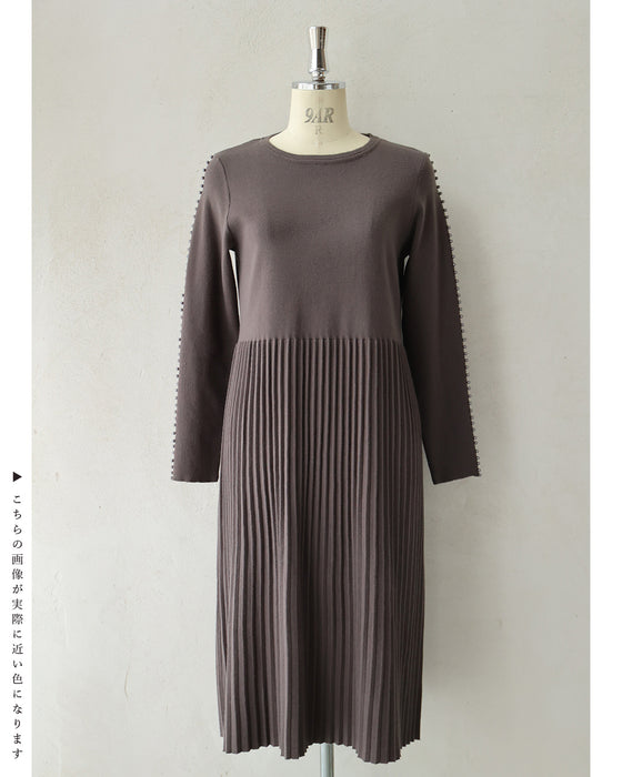 (ML/2L3L対応)体のラインを拾わない パールラインワンピ