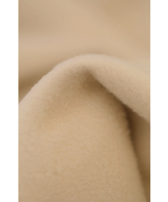 [Sale items cannot be returned or exchanged] Warm, brushed inside, floral print zip-up long parka 