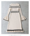 A cute, flare-sleeved knit medium-length dress