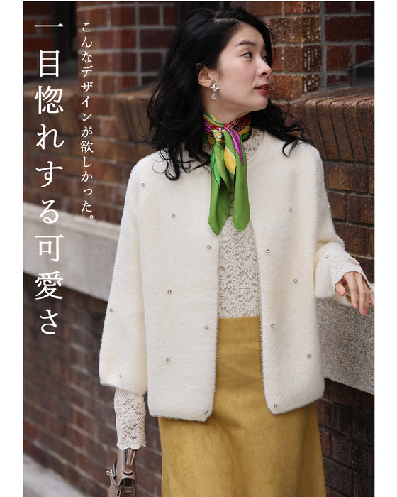 私が宝石。ビジューカーディガン