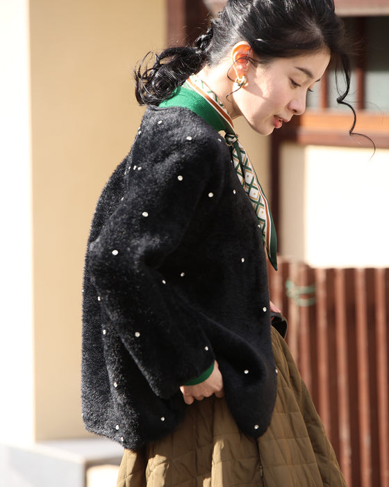 私が宝石。ビジューカーディガン