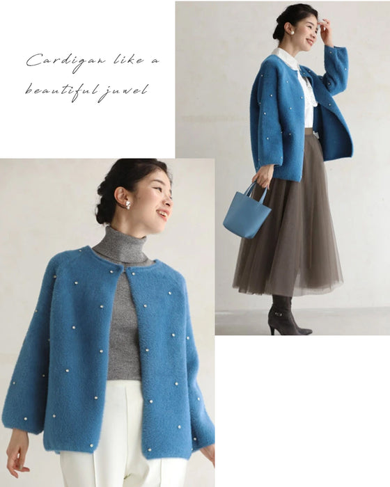 私が宝石。ビジューカーディガン