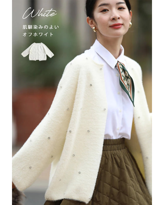私が宝石。ビジューカーディガン
