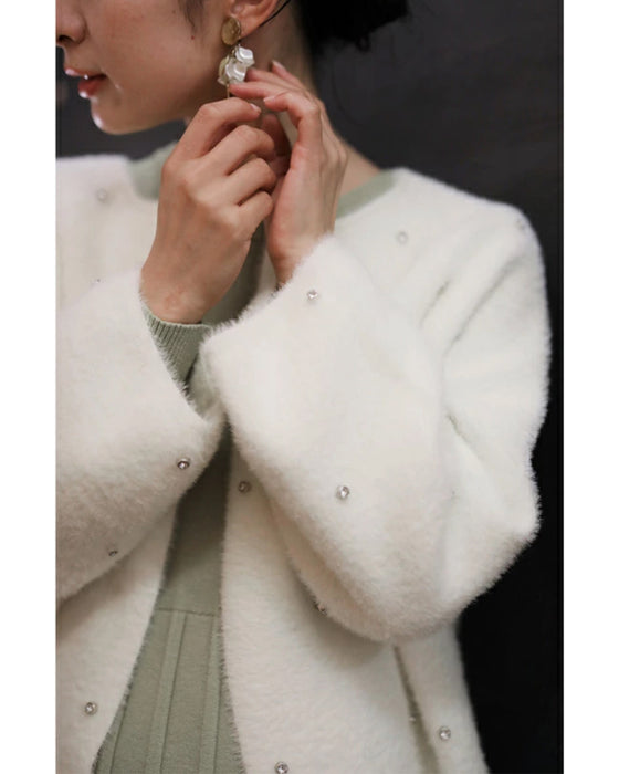 私が宝石。ビジューカーディガン