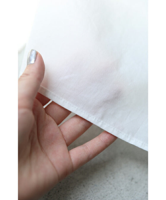 華奢見せ袖スリットシャツブラウス