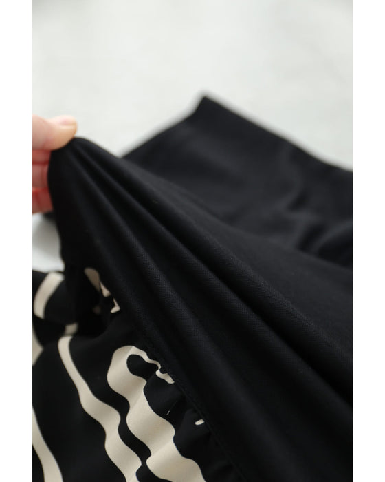 リラクシーな重なるアート柄ロングワンピース