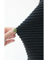A long knit top with a unique silhouette