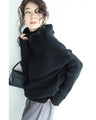 A long knit top with a unique silhouette