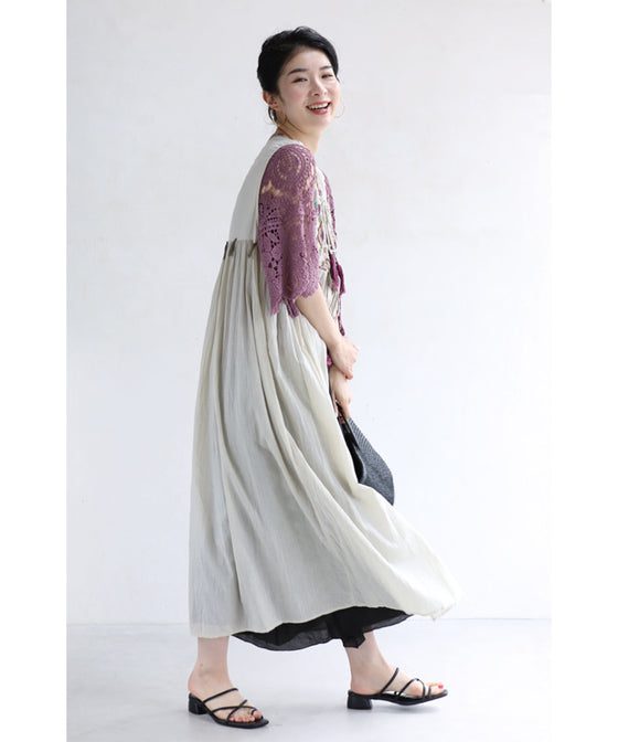 【予約商品】涼しく重ね着クロシェトップス