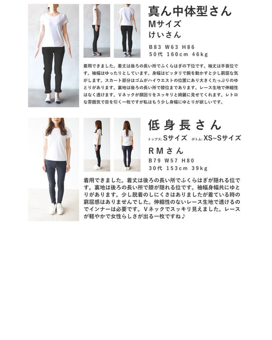 トライアングルで囲むサークルレースミディアムワンピース