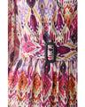 A one-piece dress that instantly brightens your look. A long dress with resort-style art print