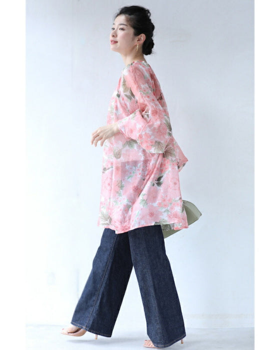 A sheer tunic top with a soft silhouette perfect for spring