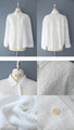 [Outlet products cannot be returned or exchanged] Gauze shirt with mesmerizing embroidery from any angle