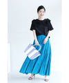 Pleated flowered T-shirt top