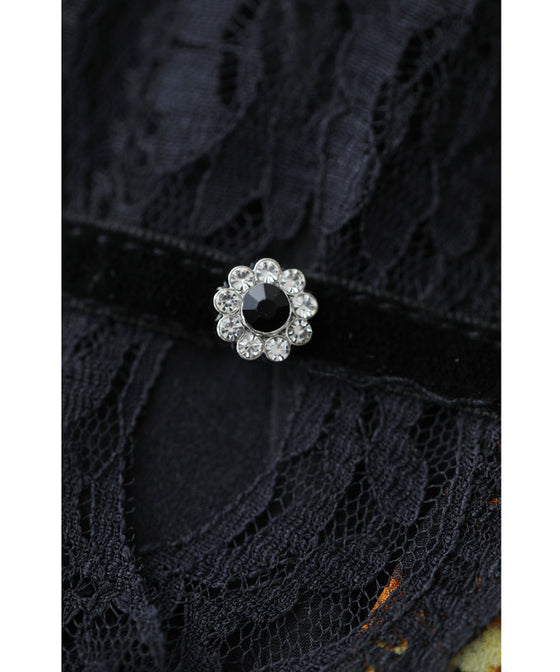 花舞うレースデコレーションのベールミディアムワンピース