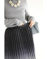 Pleated tulle midi skirt with starry glitter