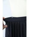 Pleated tulle midi skirt with starry glitter