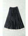Pleated tulle midi skirt with starry glitter